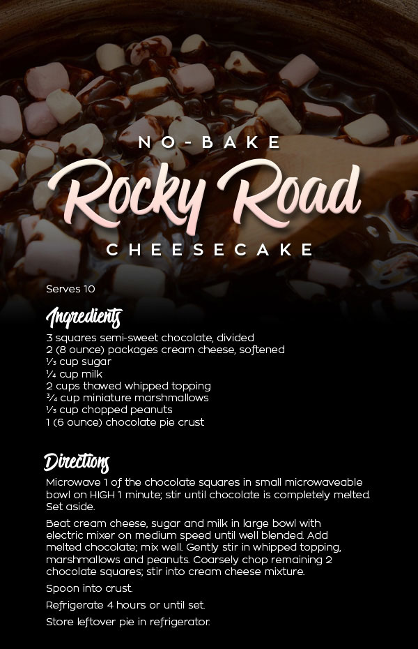 Recipe Series Rocky Road Cheesecake