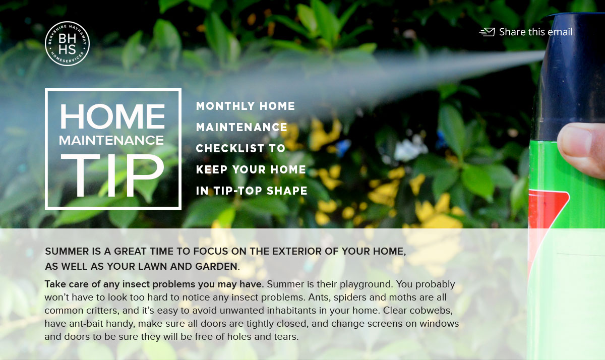 Monthly home maintenance tip...