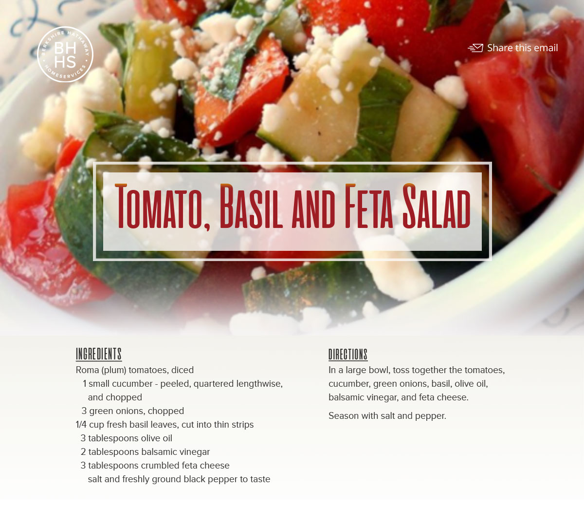A simple refreshing salad recipe.